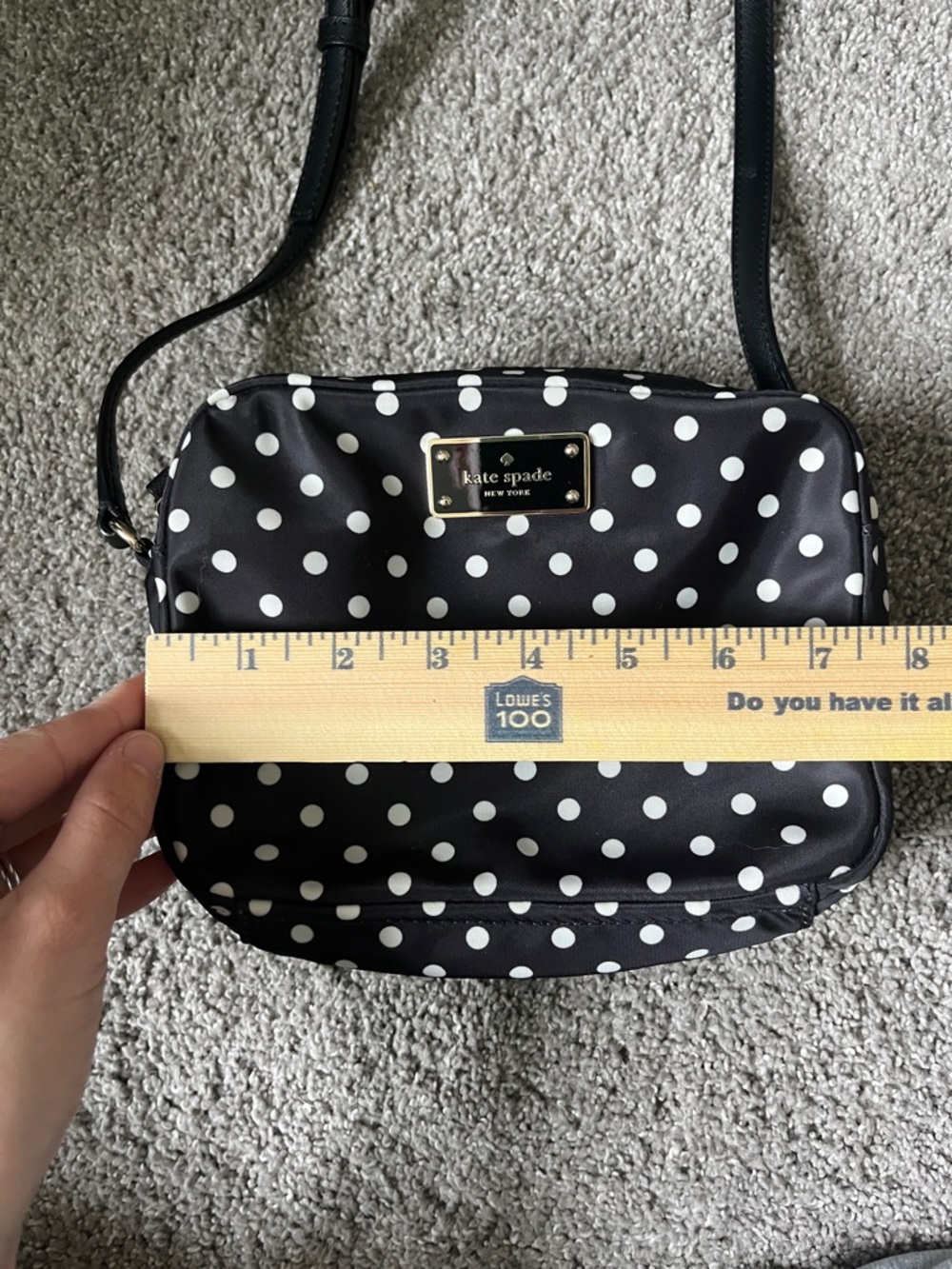 kate spade Black with White Polka Dot Crossbody Bag - Picture 6 of 8